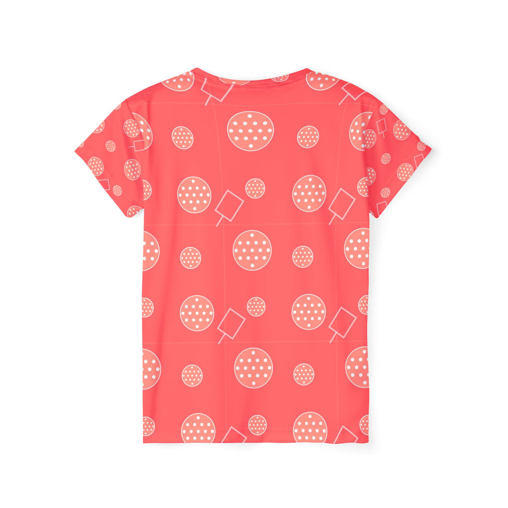 Pickleball Hot Coral Dink Dot Women's Sports Jersey