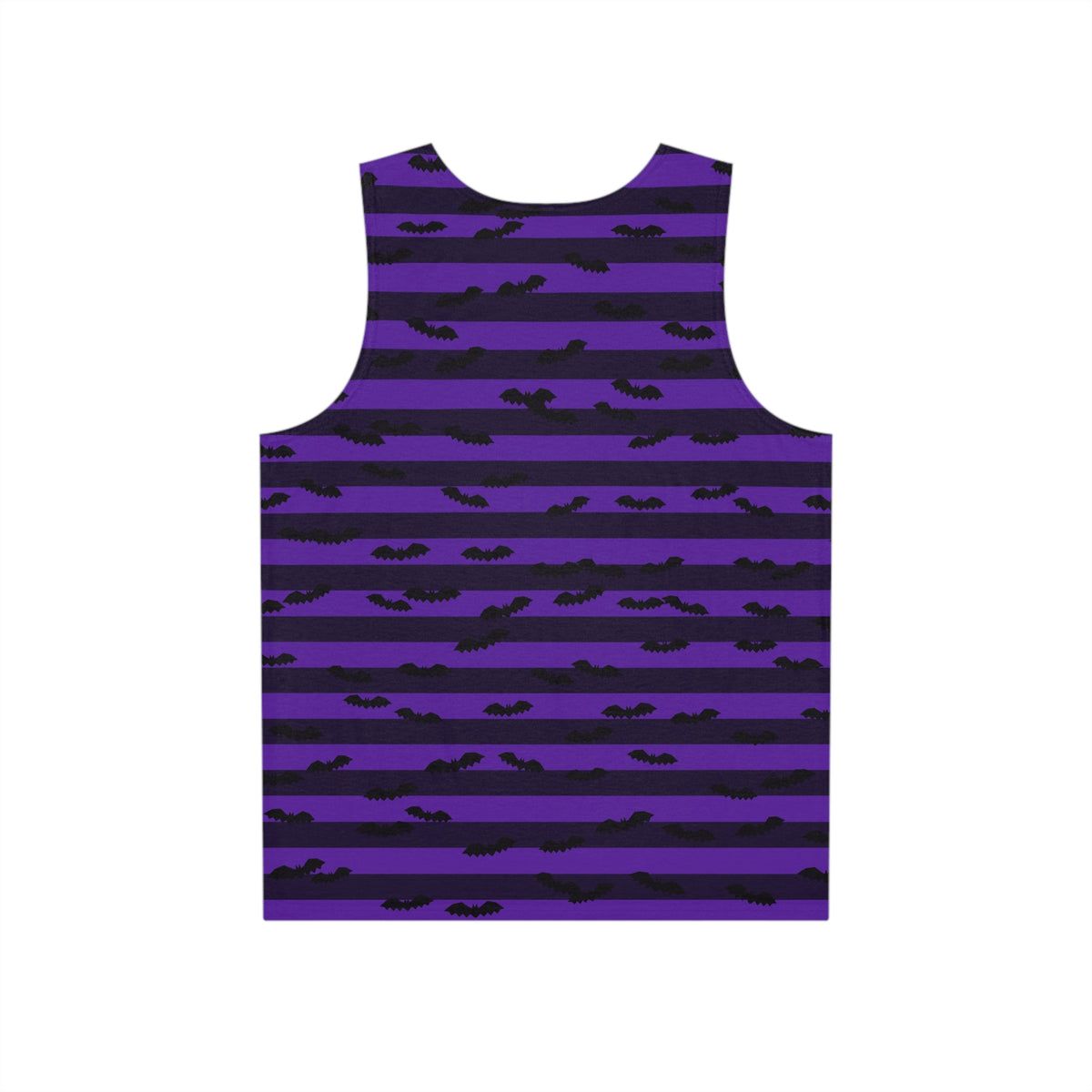 Halloween Witching Purple Bat Stripe Men's Athletic Tank