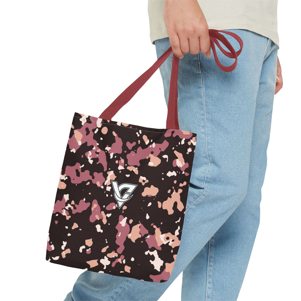 Rose Gold Splatter Tote Bag — All-Over Print Gym & Everyday Tote