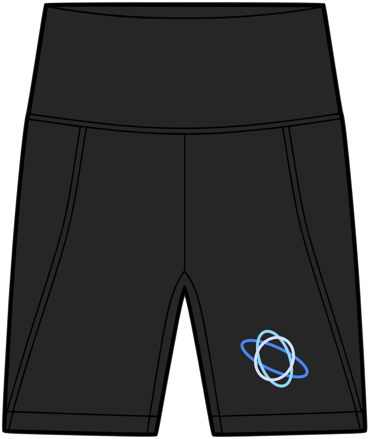 Cobalt Orbit | Women's Biker Shorts with Pockets