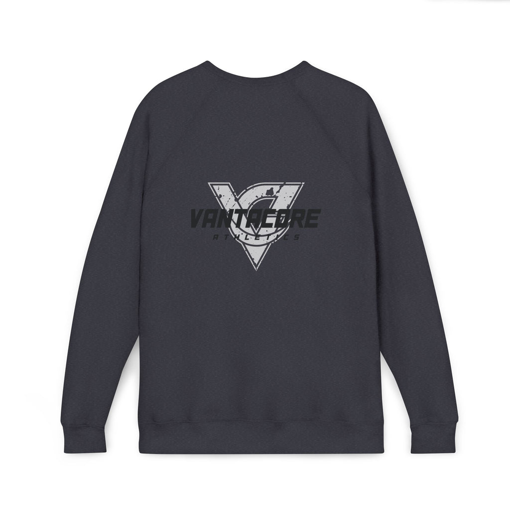 Motivational Raglan Sweatshirt — "Show Up. Work Hard. Repeat." Crewneck