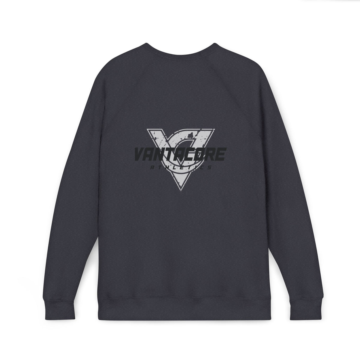 Motivational Raglan Sweatshirt — "Show Up. Work Hard. Repeat." Crewneck