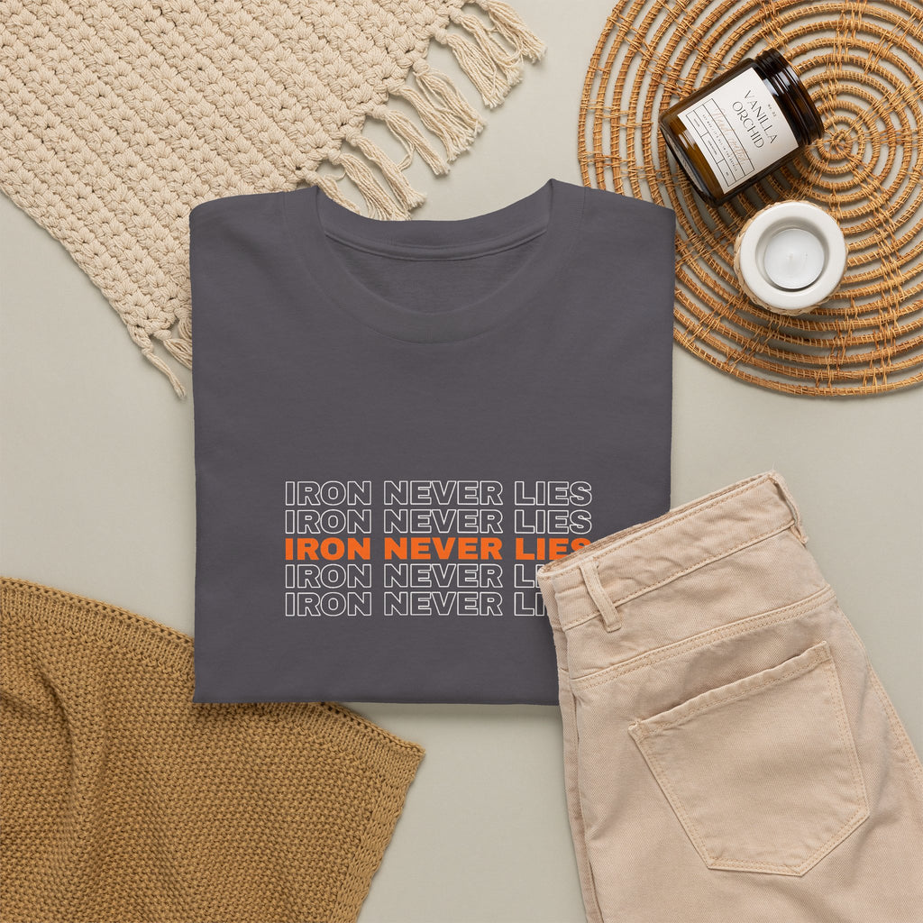 Iron Never Lies | Men's Graphic Gym T-Shirt