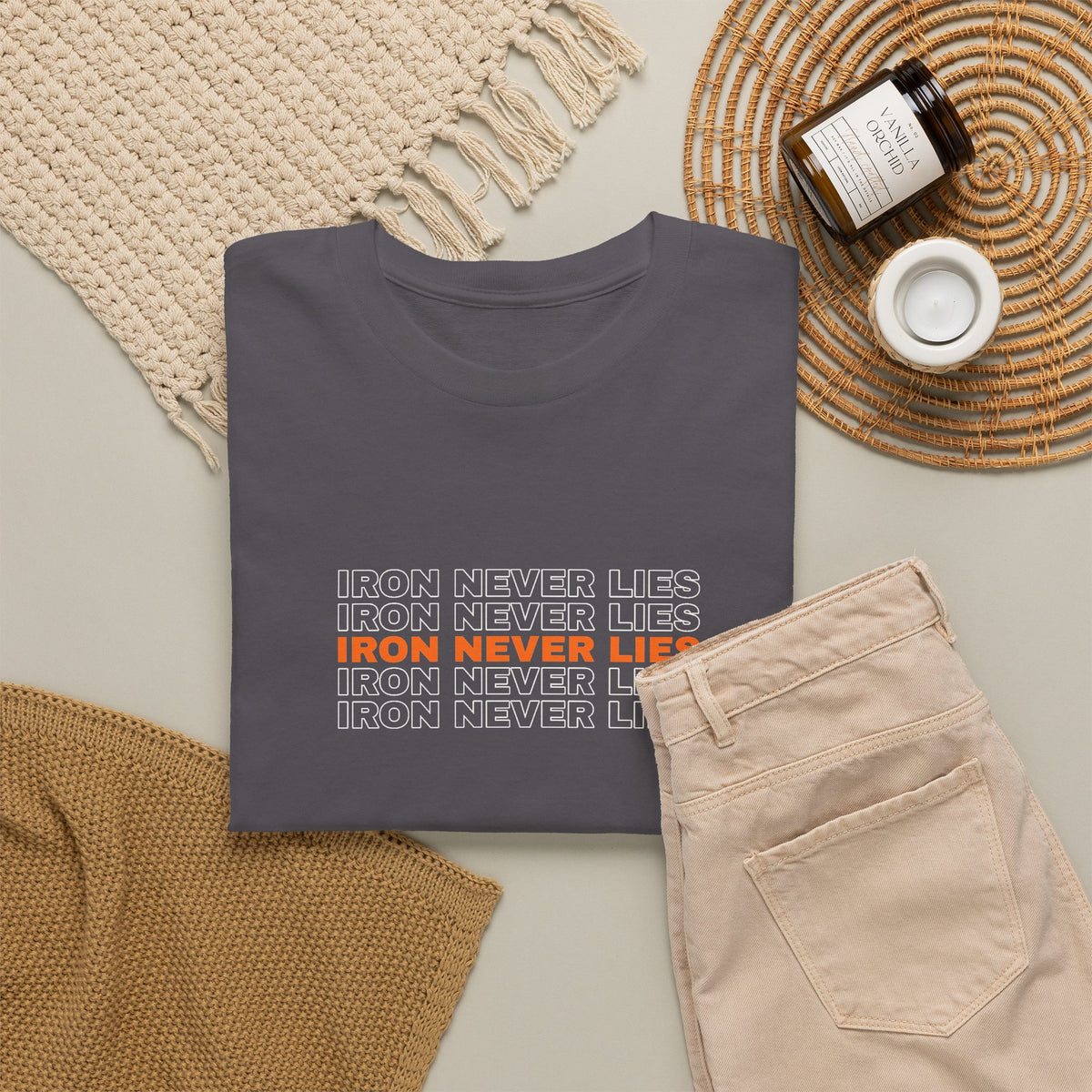 Iron Never Lies | Men's Graphic Gym T-Shirt
