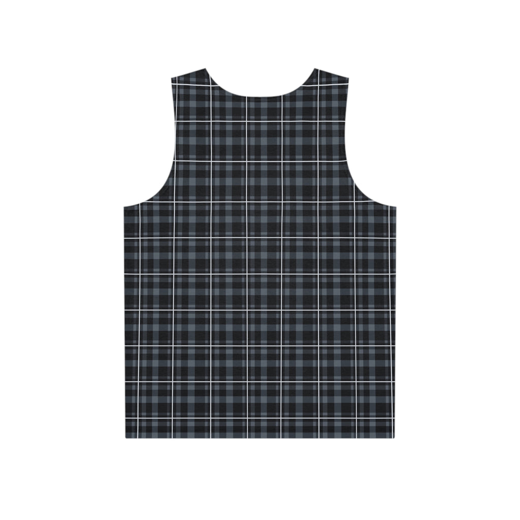 Steel Plaid Men's Athletic Tank