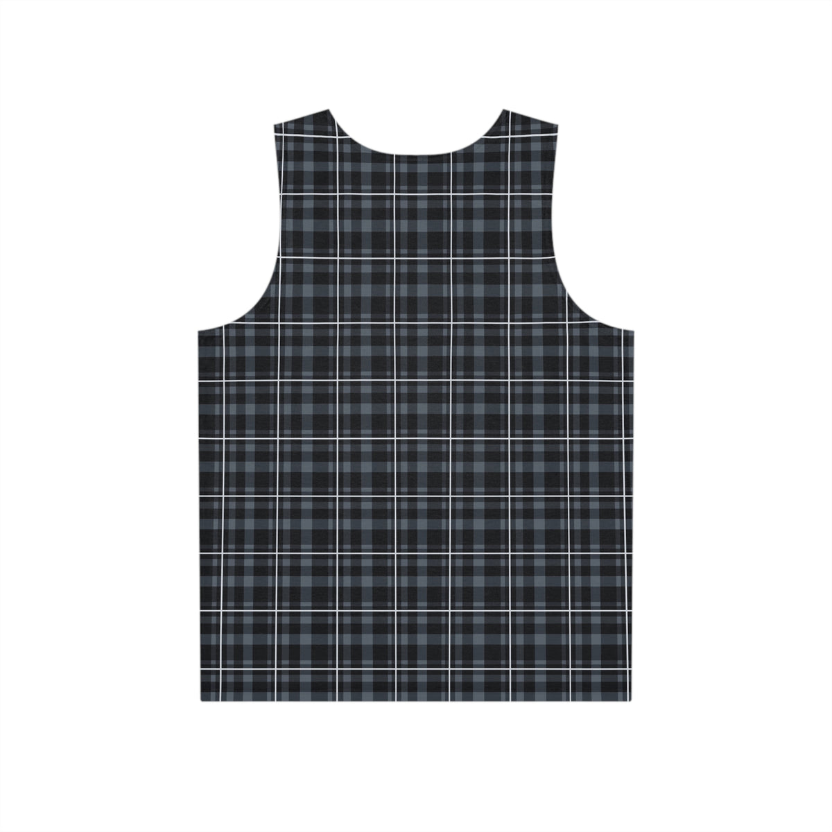 Steel Plaid Men's Athletic Tank