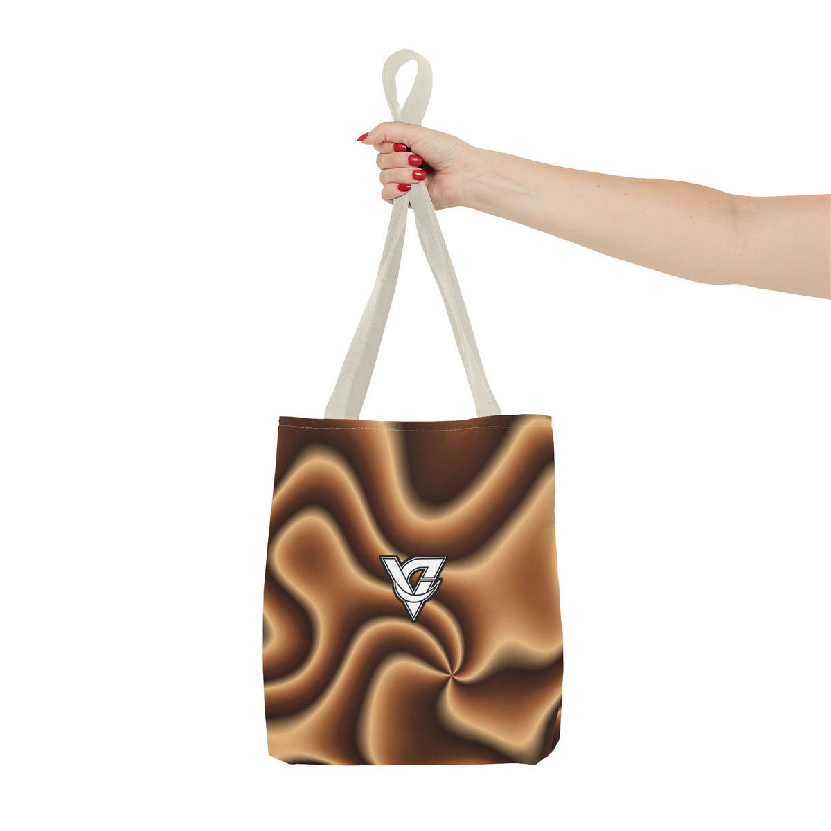 Chestnut Tie-Dye Tote Bag — All-Over Print Gym & Everyday Tote