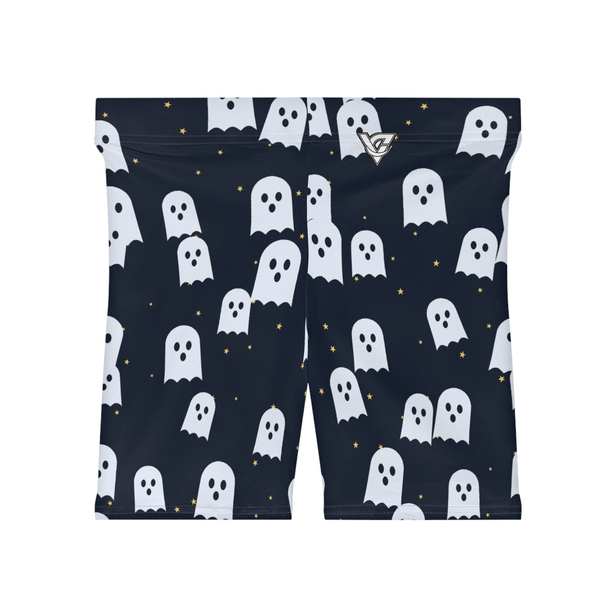 Halloween Ghostly Night Ghost Parade Women's Biker Shorts — High-Waist Workout Shorts