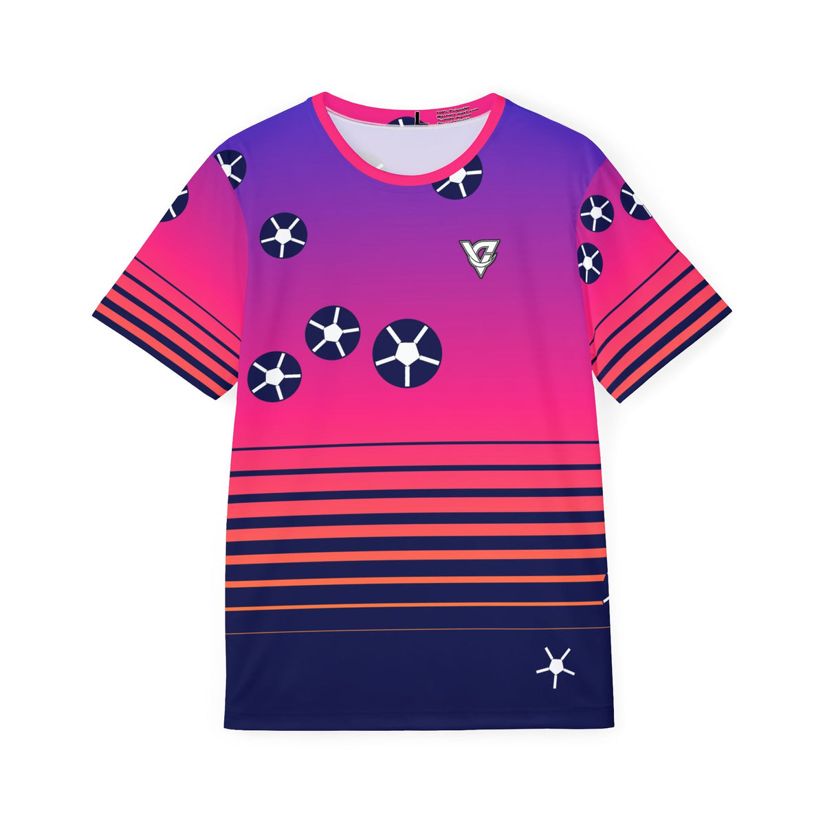 Soccer Royal Flame Horizon Fade Men's Sports Jersey