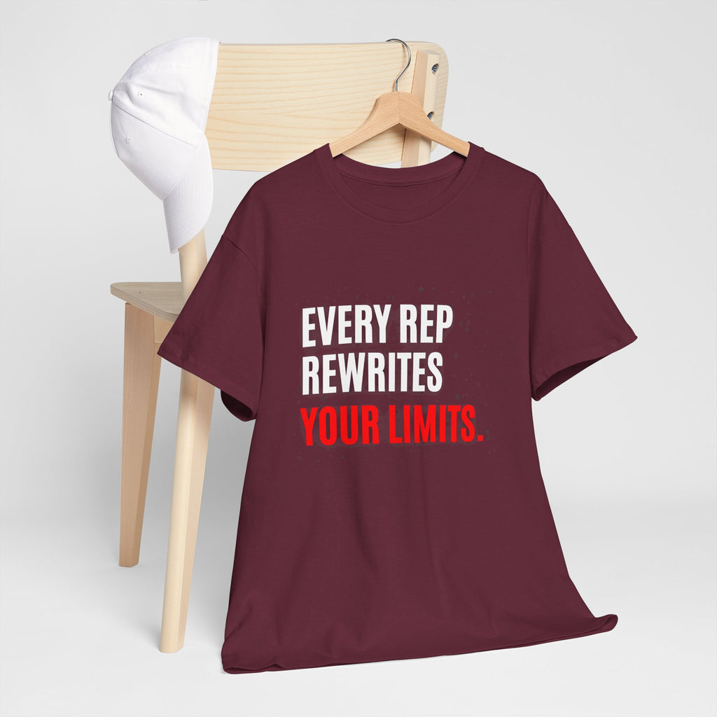 Every Rep Rewrites Your Limits | Motivational Gym T-Shirt