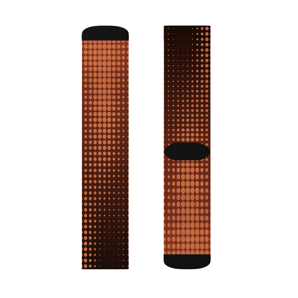 Terracotta Halftone Athletic Crew Socks