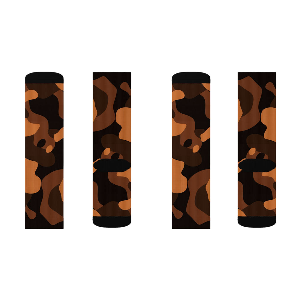 Copper Camo Athletic Crew Socks