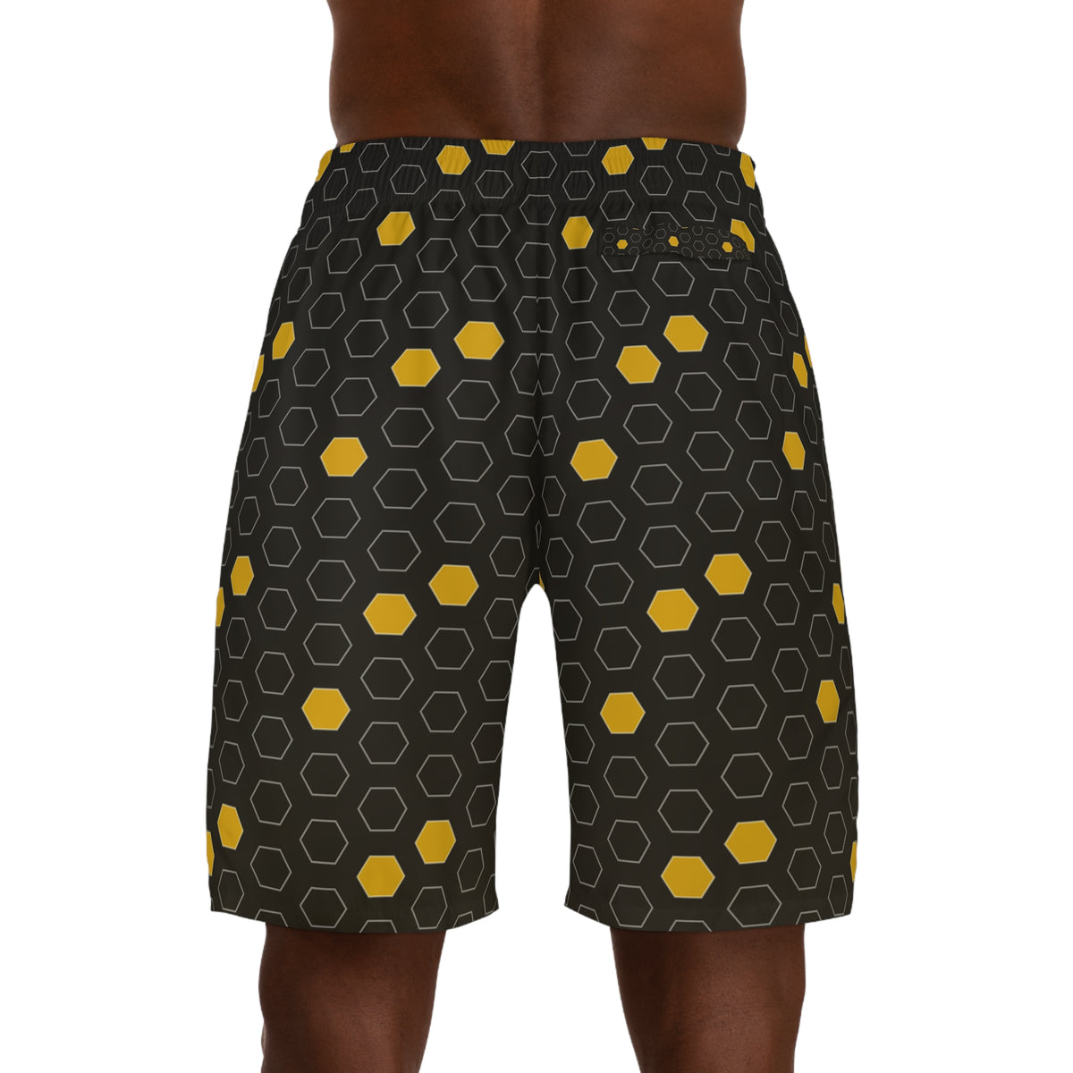 Soccer Gold Rush Hex Pitch Men's Athletic Shorts with Pockets