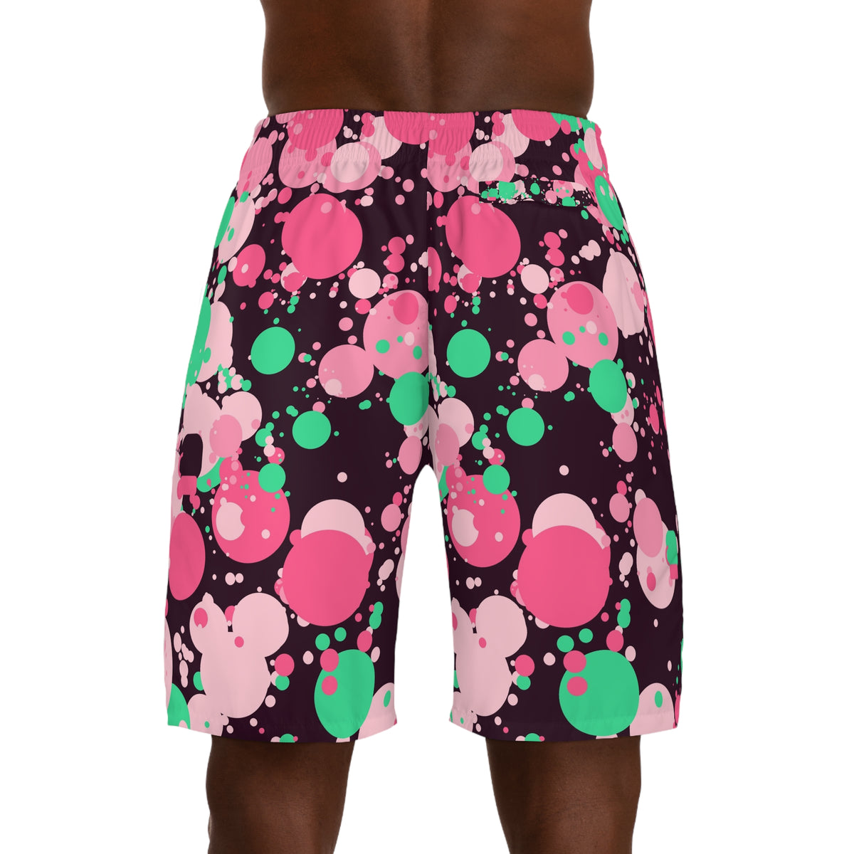 Combat Sports Flamingo Fizz Splash Zone Men's Athletic Shorts with Pockets