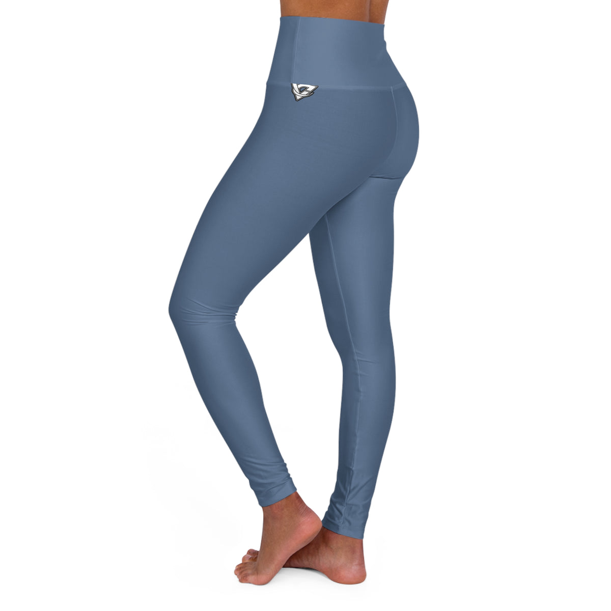 Slate Blue Essential High-Waisted Yoga Leggings