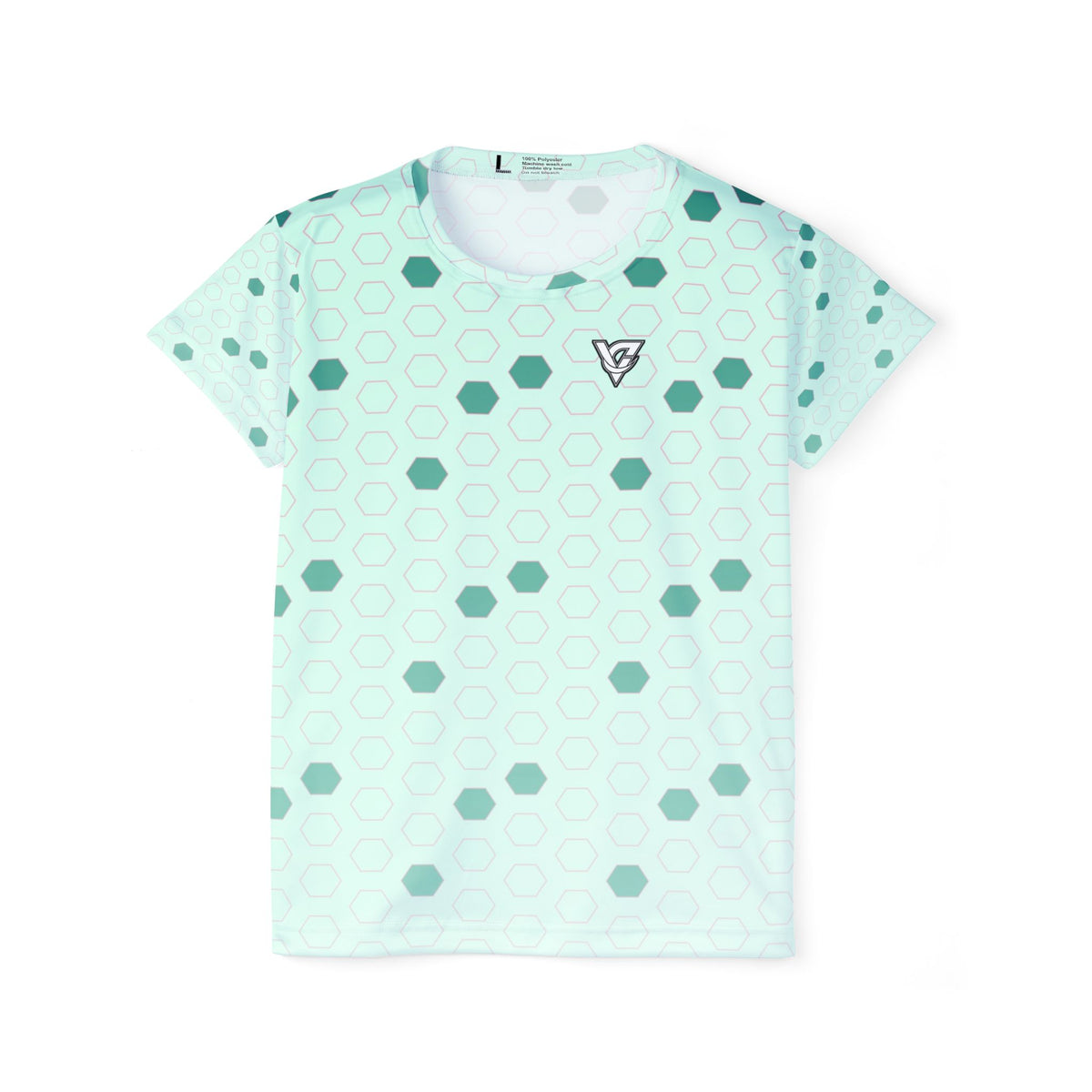 Soccer Mint Glow Hex Pitch Women's Sports Jersey