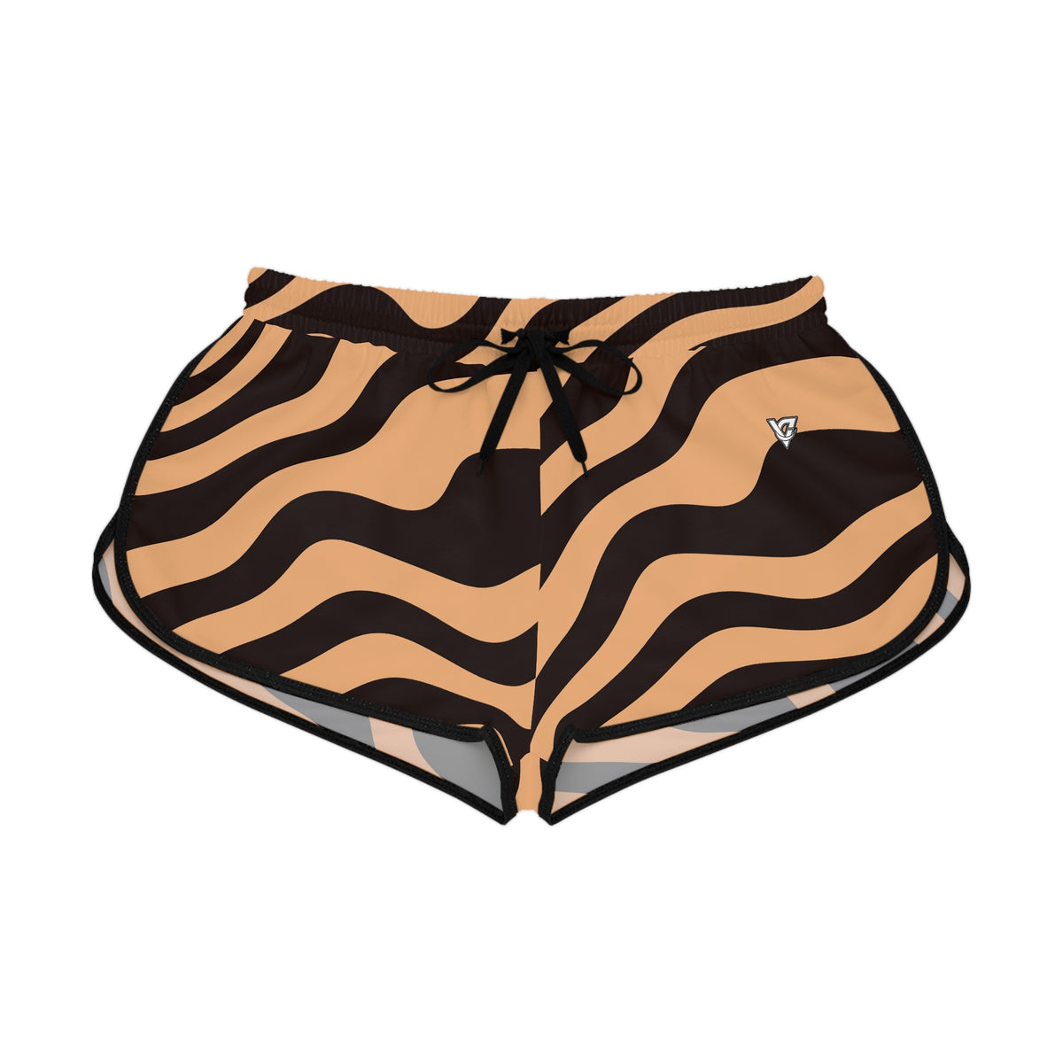 Women's Auburn Zebra Relaxed Shorts — All-Over Print Running & Workout Shorts