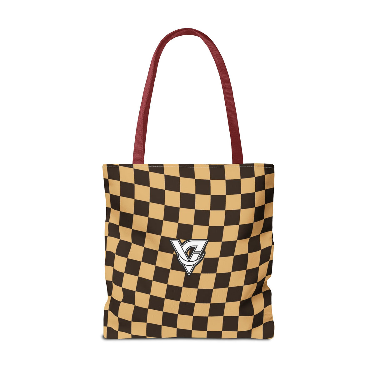 Desert Warp Check Tote Bag — All-Over Print Gym & Everyday Tote