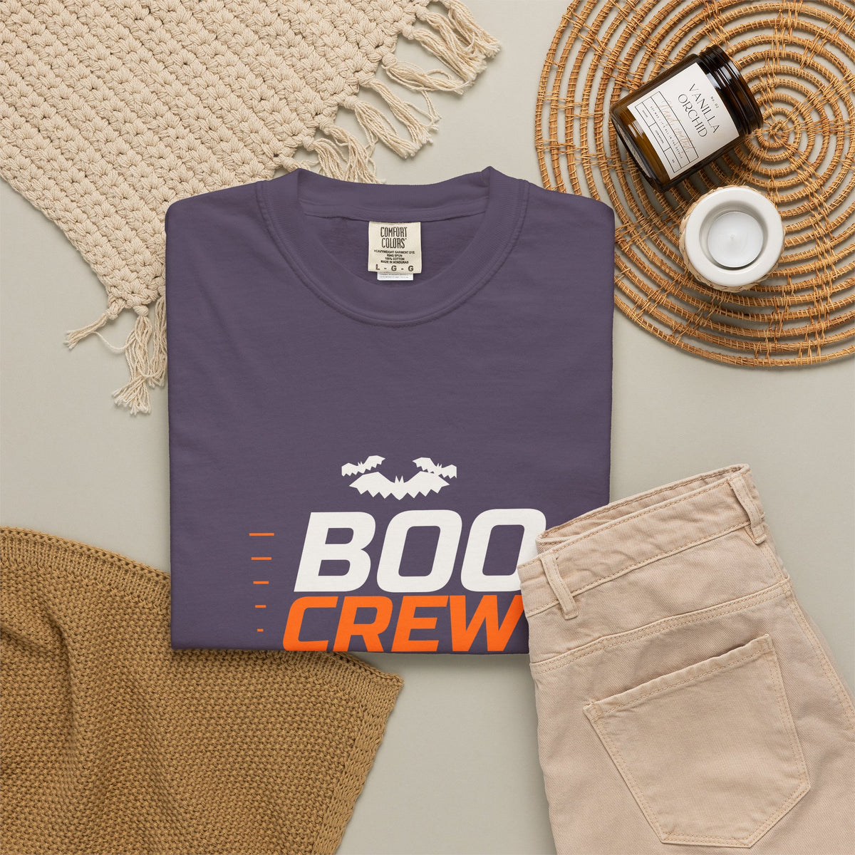 Boo Crew | Women's Halloween Garment-Dyed Graphic Tee