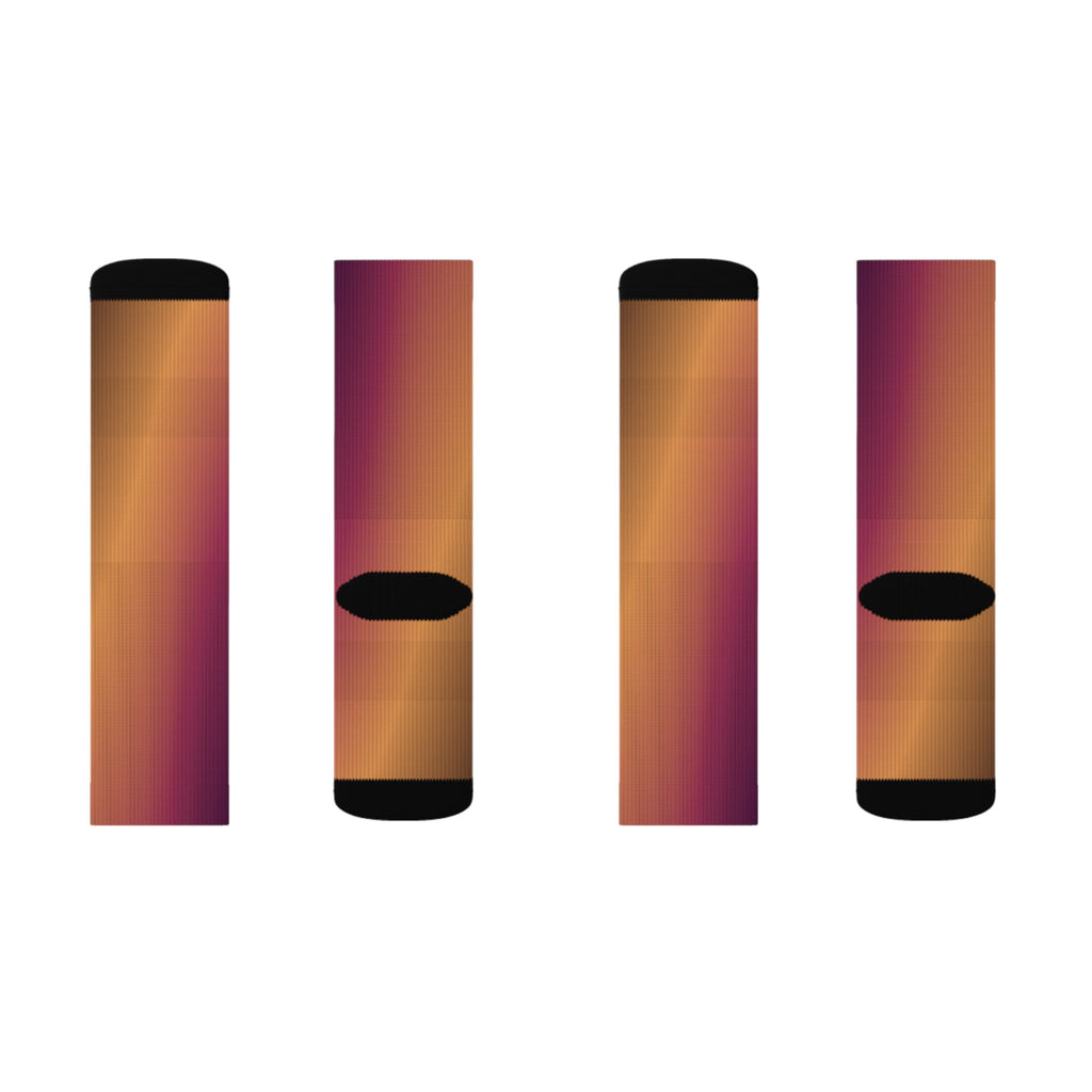 Plum Spice Ombre Athletic Crew Socks