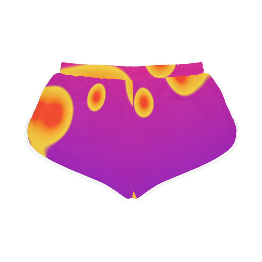 Women's Lava Lamp Relaxed Shorts – Colorful All-Over Print Running & Workout Shorts