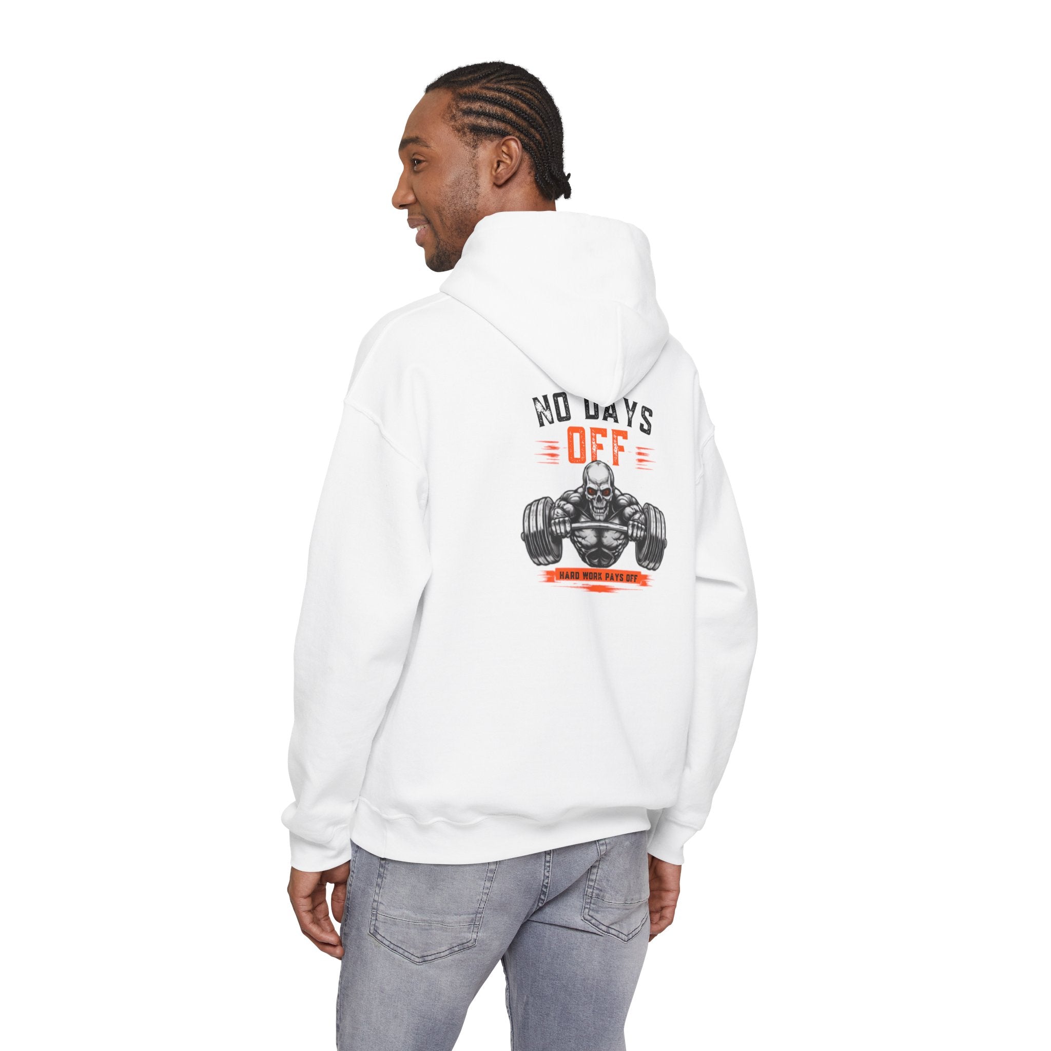 No Days Off | Heavy Hooded Sweatshirt