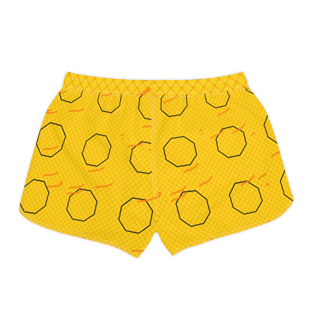Combat Sports Neon Citrus Cage Mesh Women's Athletic Shorts with Pockets