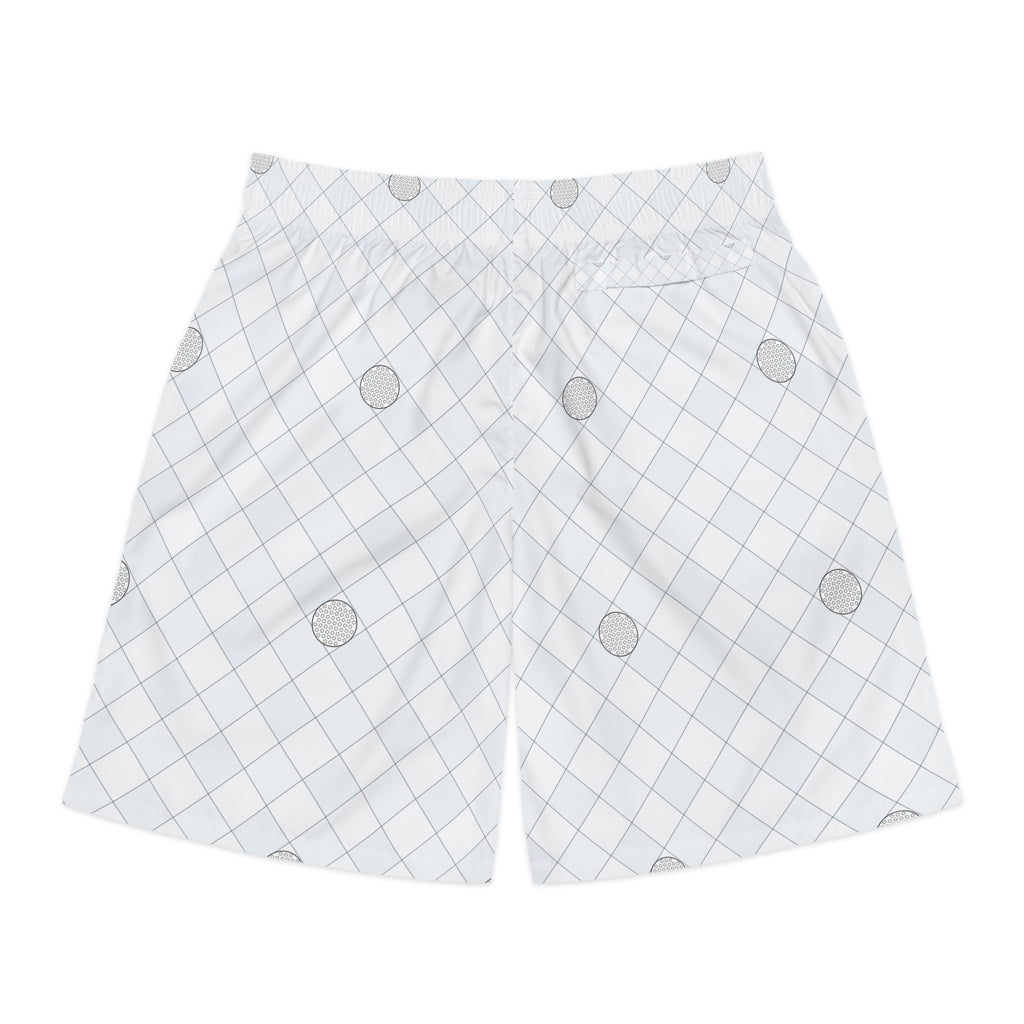 Golf Arctic White Dimple Links Men's Athletic Shorts with Pockets