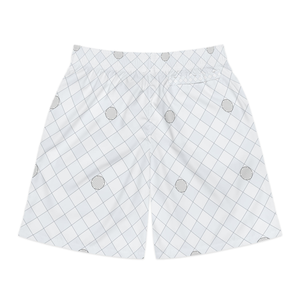 Golf Arctic White Dimple Links Men's Athletic Shorts with Pockets