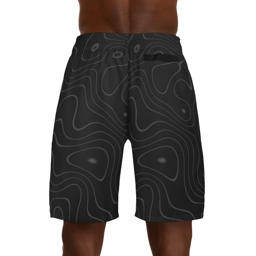 Men's Graphite Topo Performance Jogger Athletic Shorts with Pockets