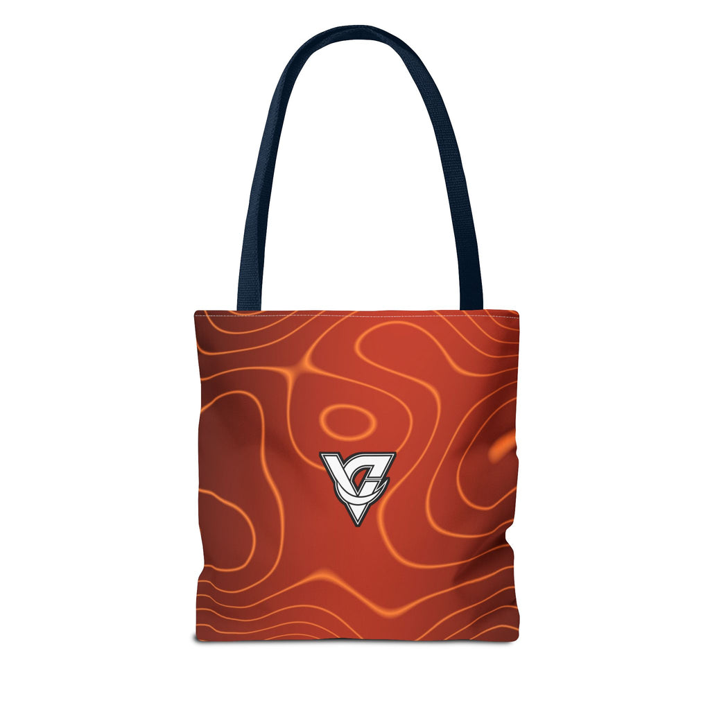 Sunset Orchard Topo Tote Bag — All-Over Print Gym & Everyday Tote
