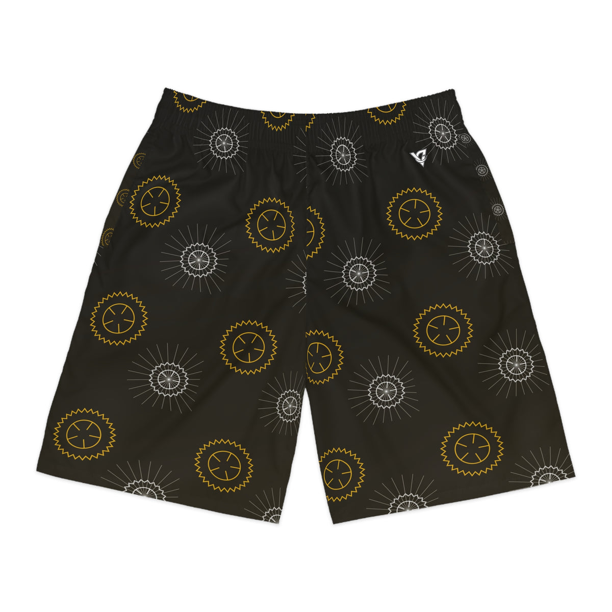Cycling Gold Rush Chainring Men's Athletic Shorts with Pockets