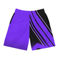 Men's Electric Purple & Black Running Jogger Shorts with Pockets — Athletic Performance