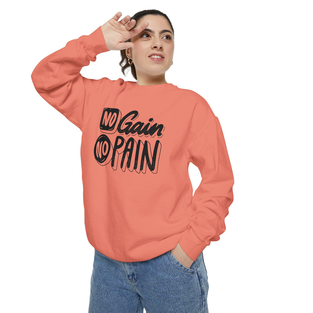 No Gain No Pain Sweatshirt | Motivational Fitness Crewneck