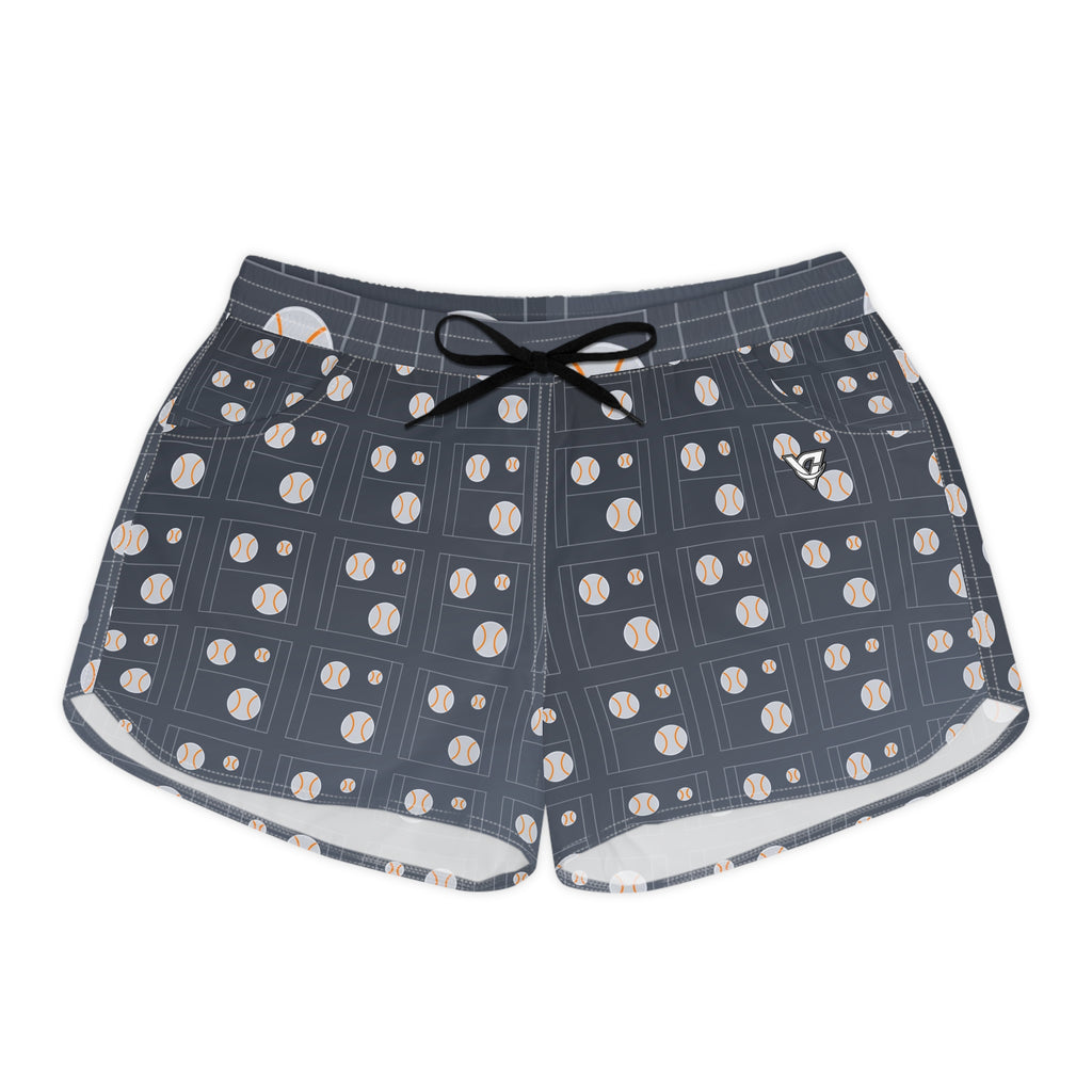 Tennis Slate Storm Baseline Seam Women's Athletic Shorts with Pockets