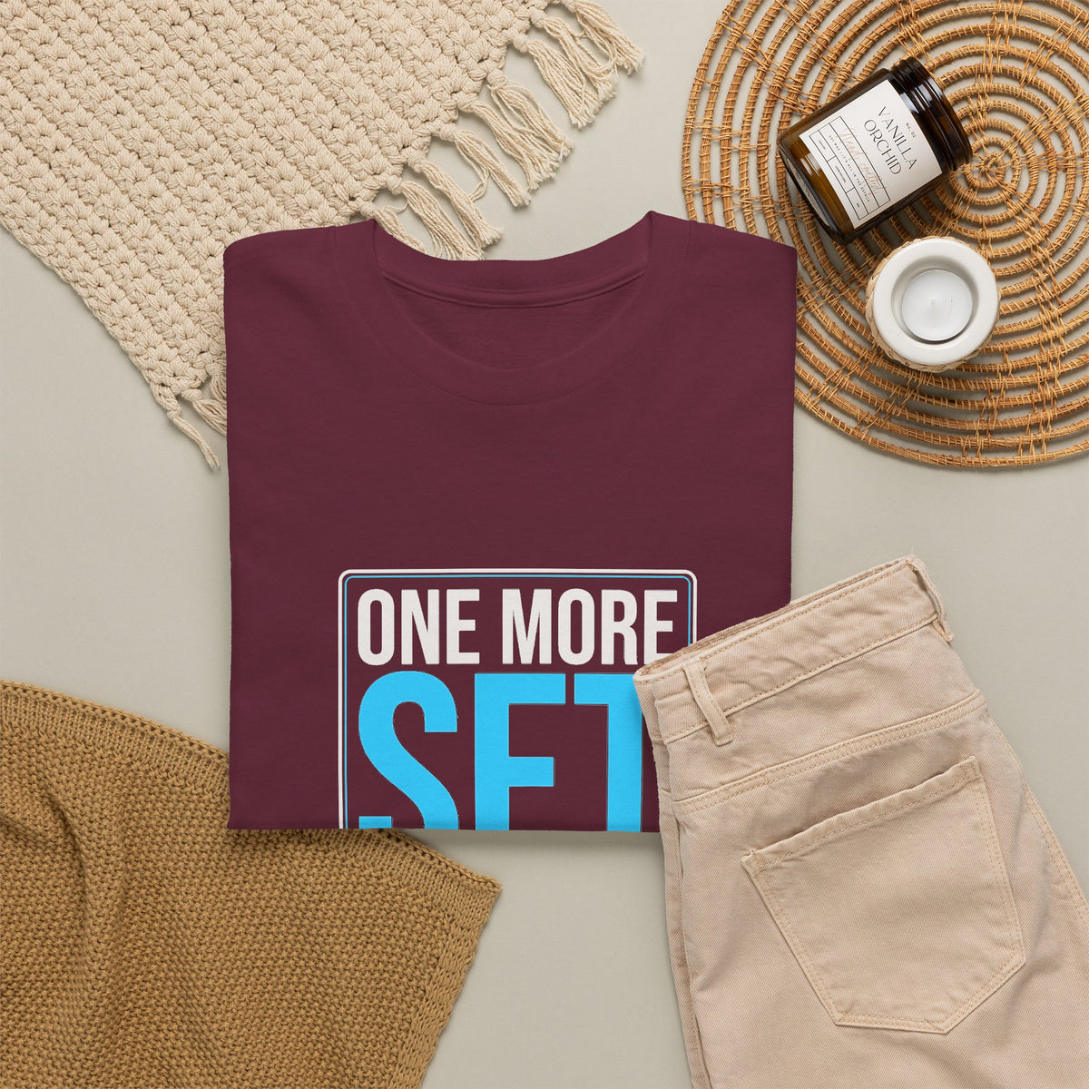 One More Set | Men's Graphic Gym T-Shirt