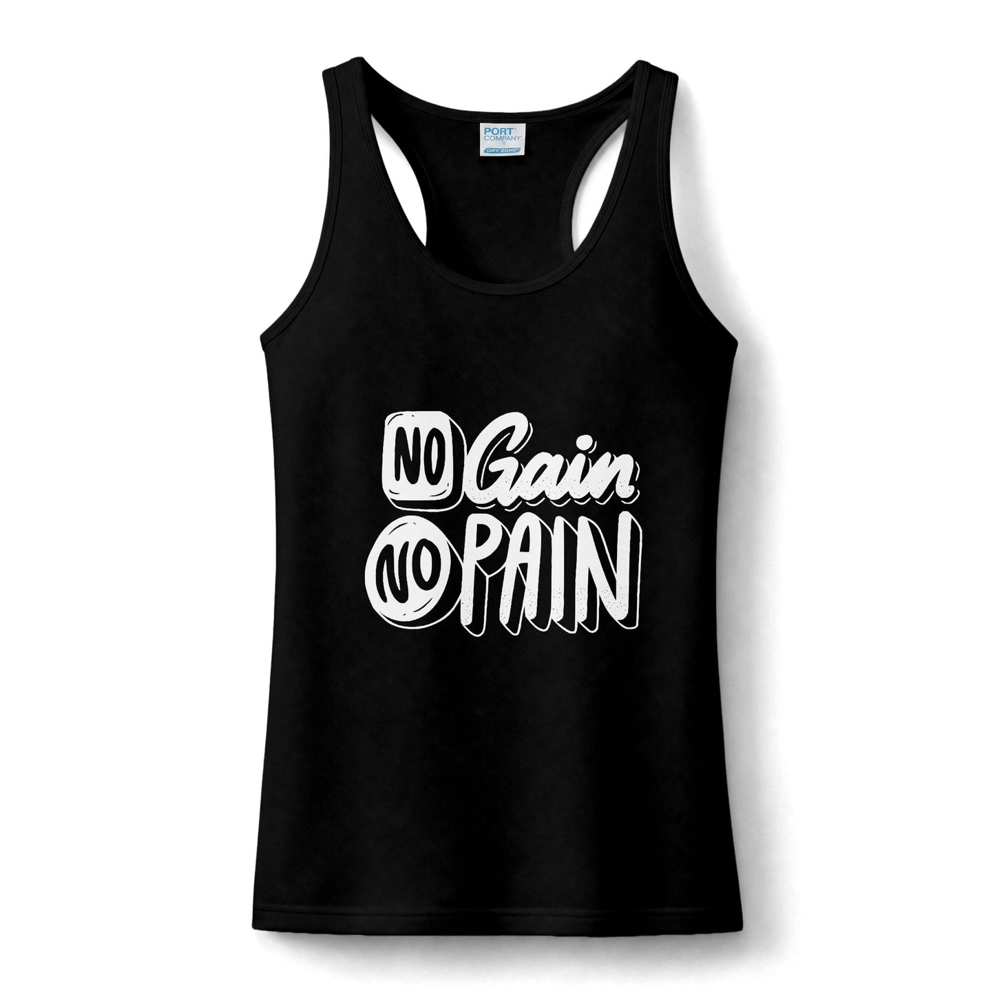 No Pain No Gain Women's Performance Tank — Motivational Gym Workout Tank Top
