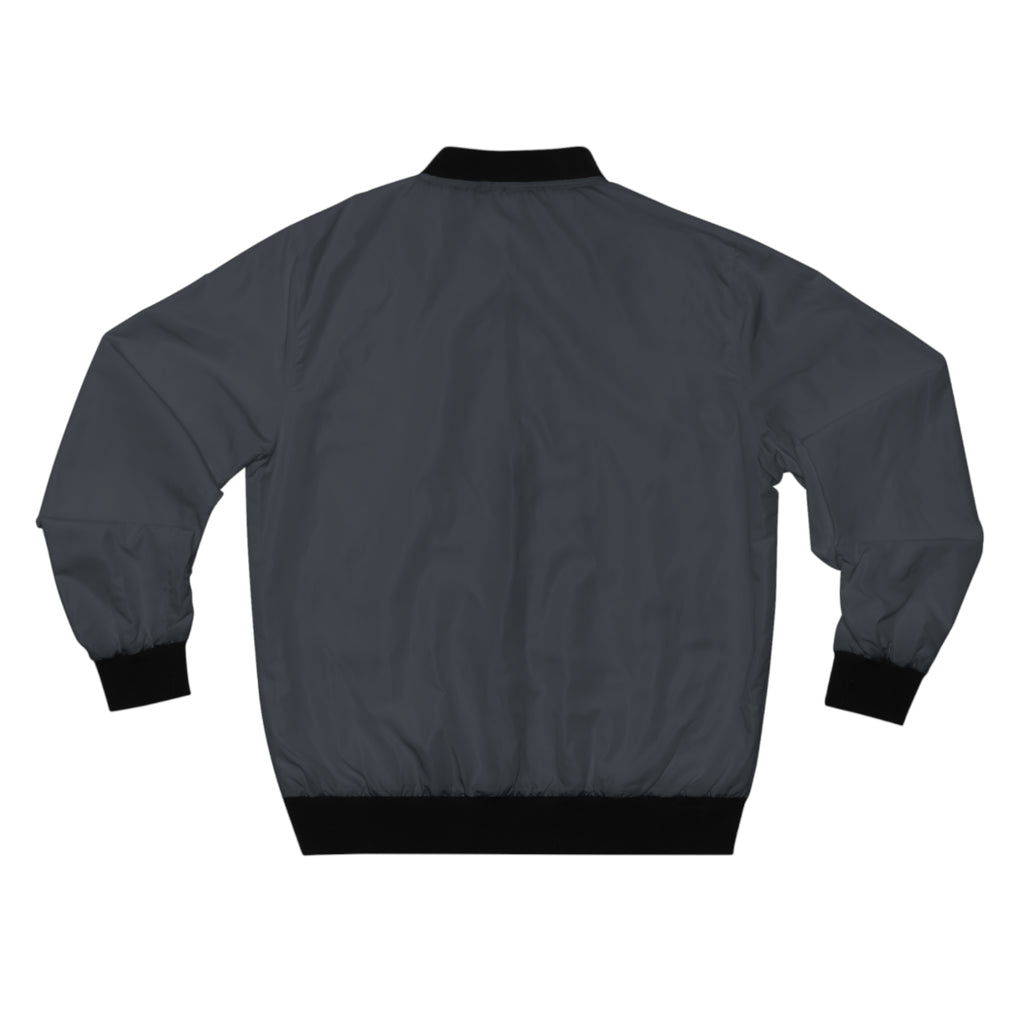 Men's Iron Therapy Bomber Jacket – Gunmetal Motivational Gym Jacket