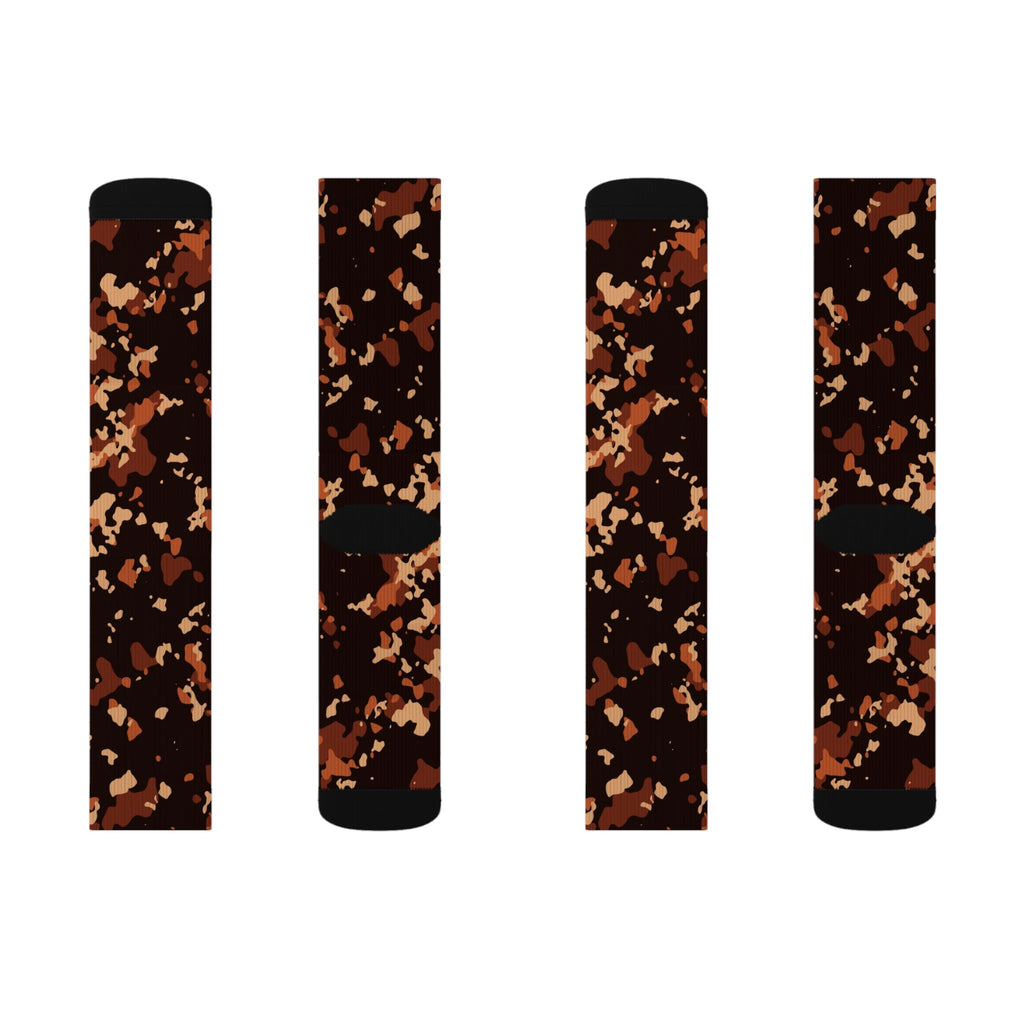 Auburn Splatter Athletic Crew Socks