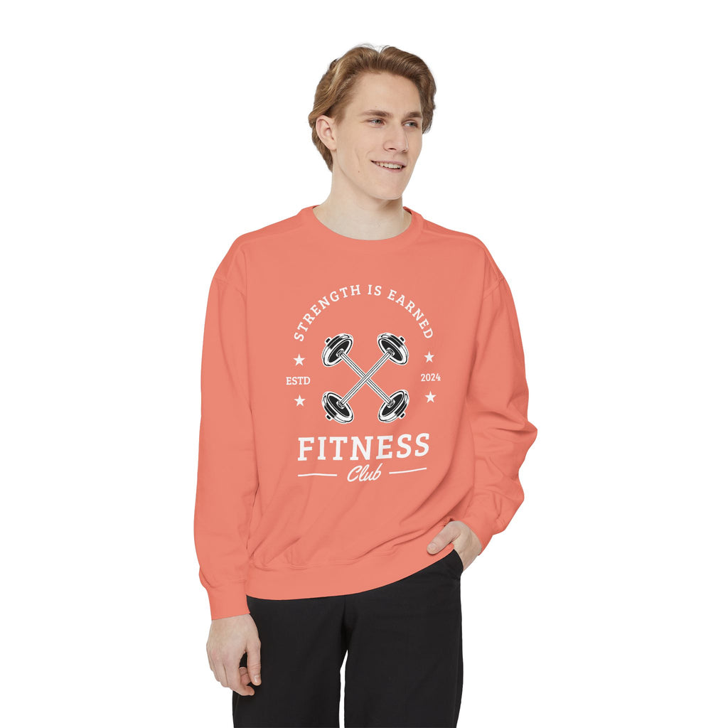 Fitness Club Sweatshirt | "Strength Is Earned" Crewneck