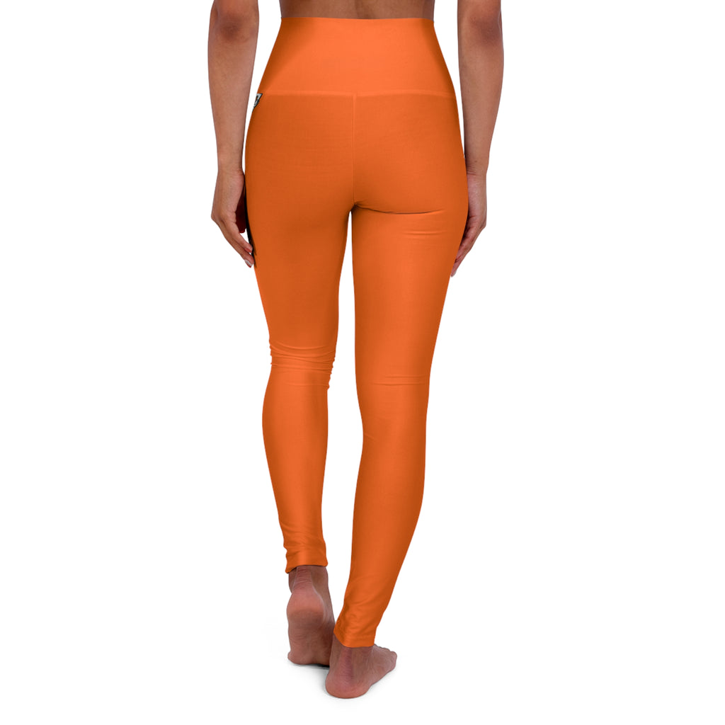 Blaze Orange Essential High-Waisted Yoga Leggings