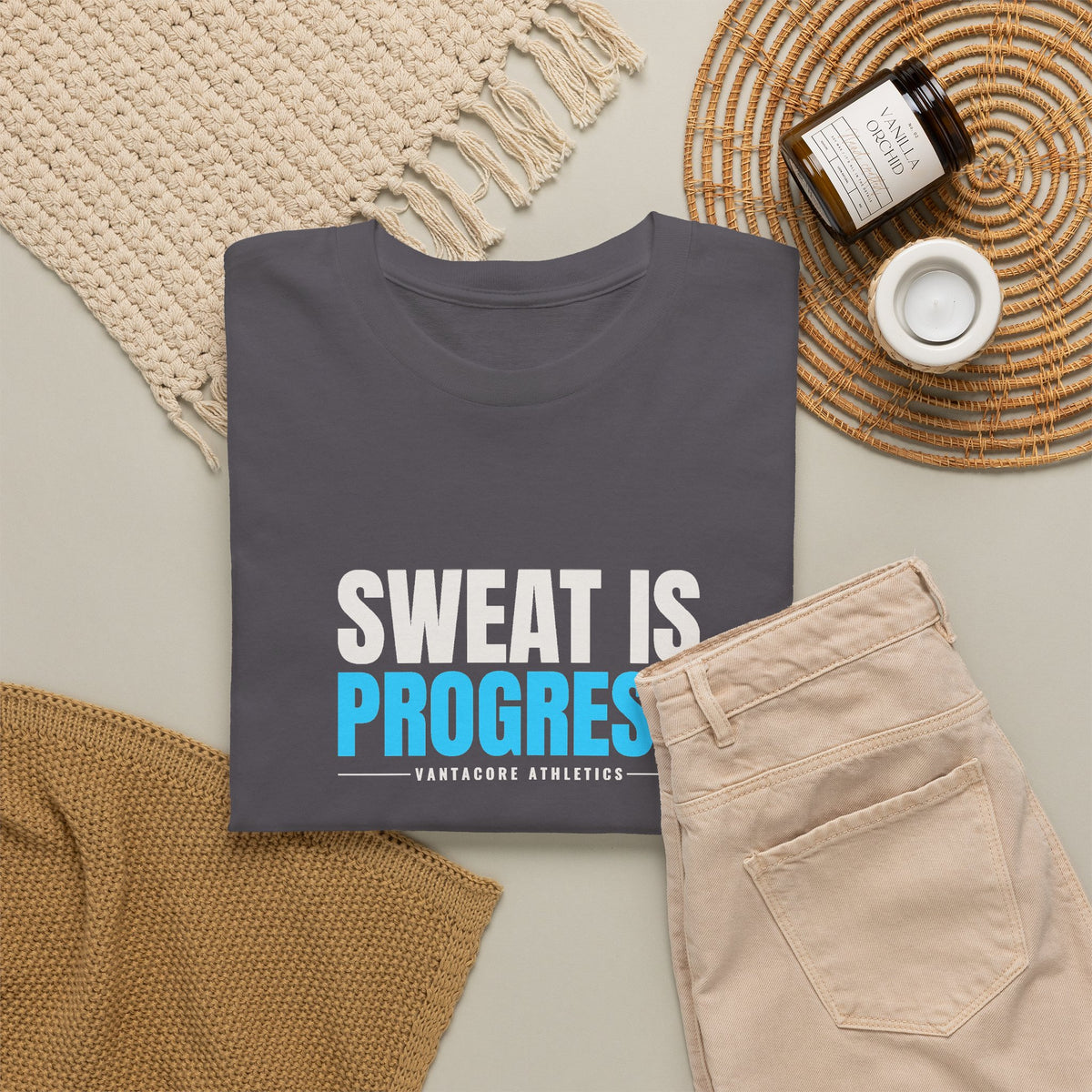 Sweat Is Progress | Men's Graphic Gym T-Shirt