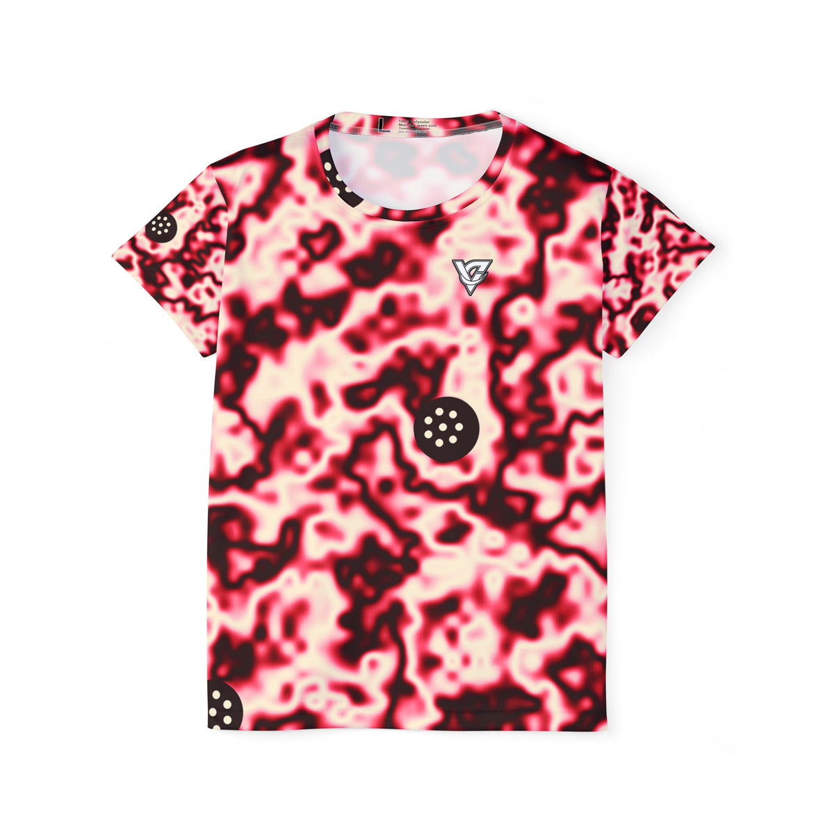 Pickleball Ruby Rush Marble Flow Women's Sports Jersey