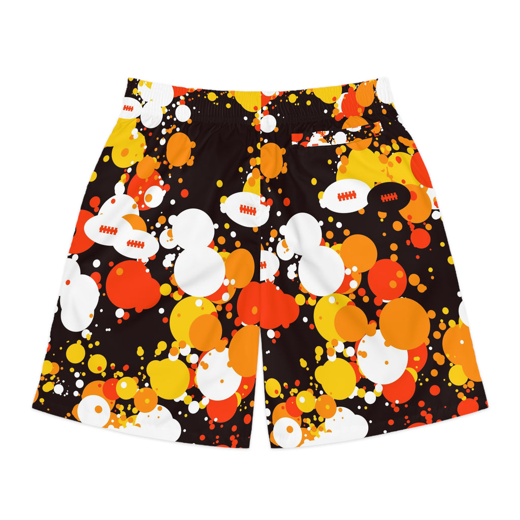 Football Solar Flare Splash Zone Men's Athletic Shorts with Pockets