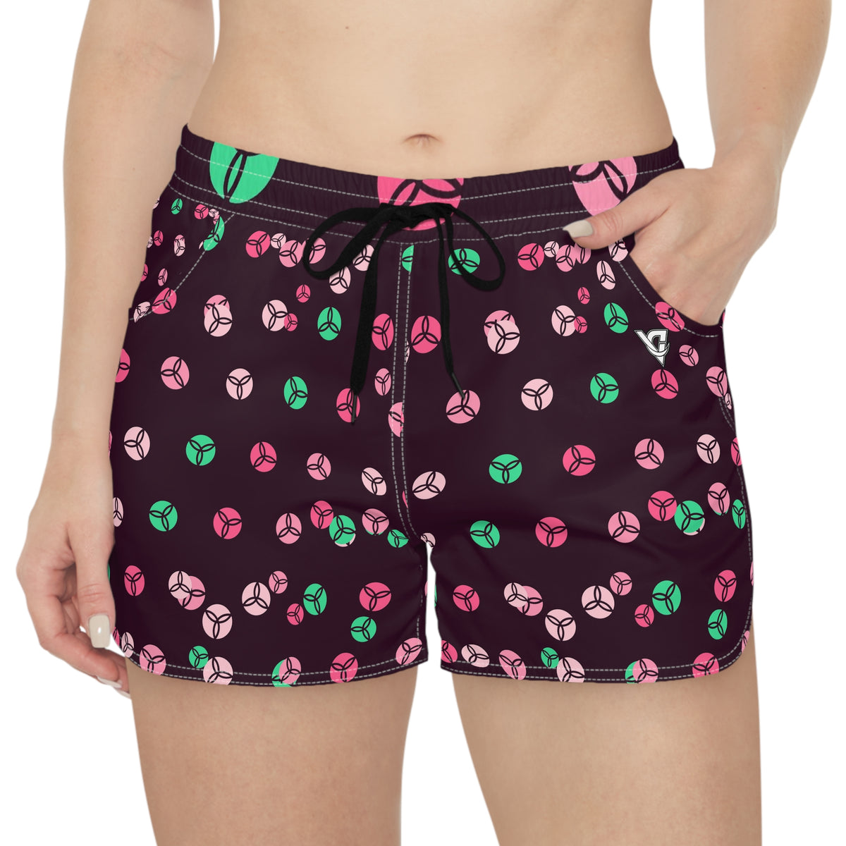 Volleyball Flamingo Fizz Icon Storm Women's Athletic Shorts with Pockets