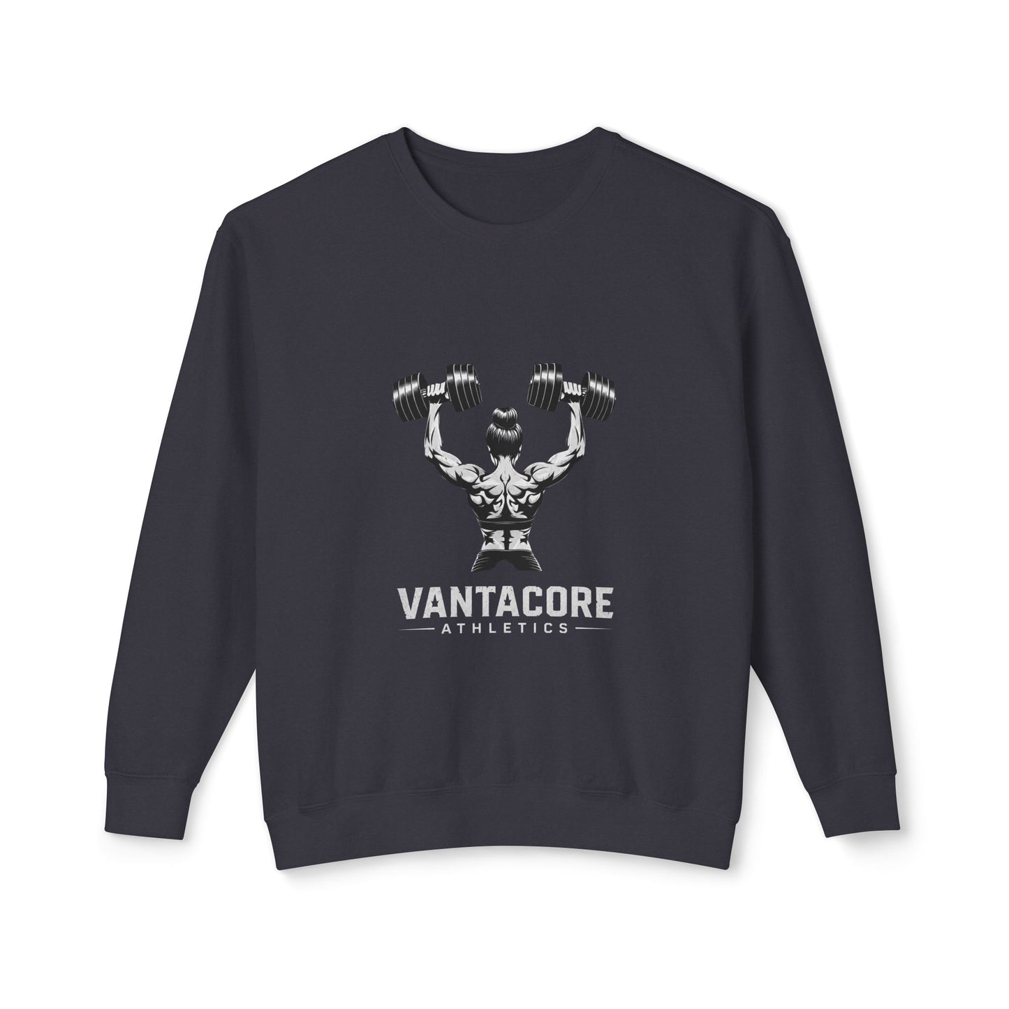 Weightlifting Crewneck Sweatshirt — Vantacore Athletics Dumbbell Design