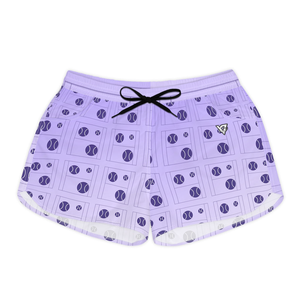 Tennis Lavender Mist Baseline Seam Women's Athletic Shorts with Pockets