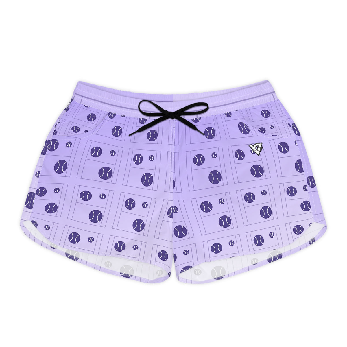 Tennis Lavender Mist Baseline Seam Women's Athletic Shorts with Pockets