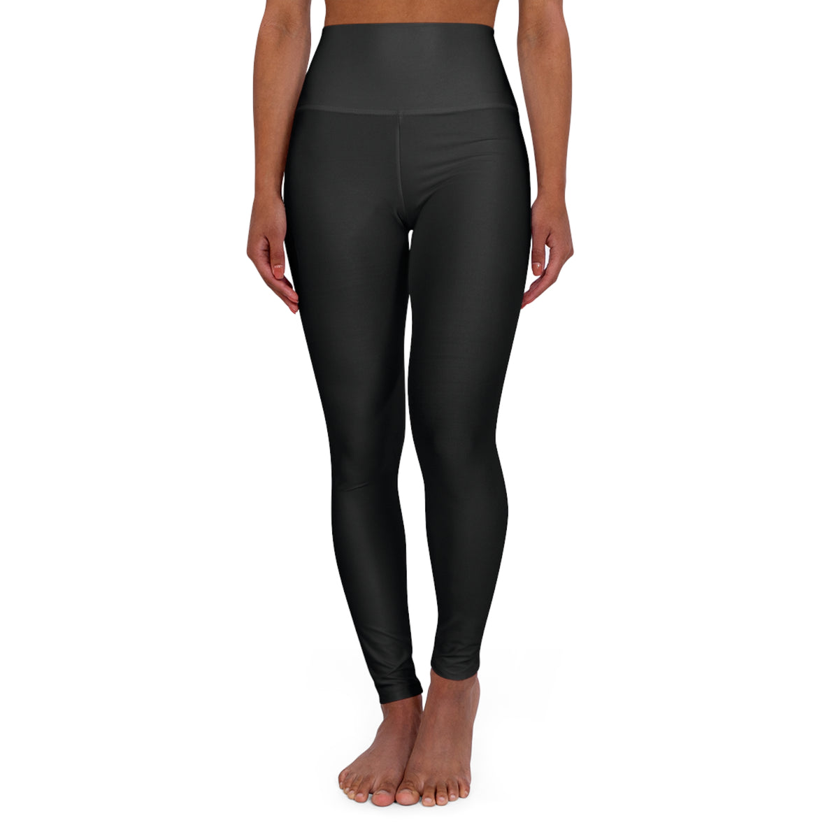 Stealth Black Essential High-Waisted Yoga Leggings