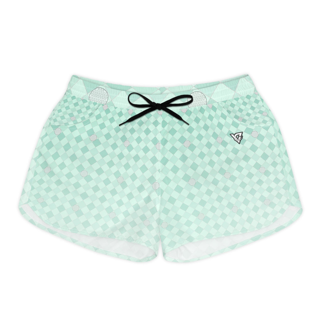 Golf Mint Glow Dimple Links Women's Athletic Shorts with Pockets